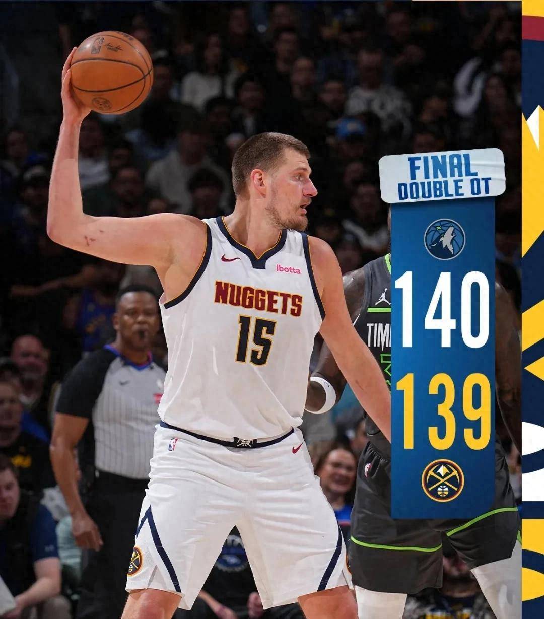 约基奇惊艳全场，连续三场30+助攻爆棚，火箭逆转取胜！